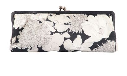 Floral Print Frame Clutch, front view